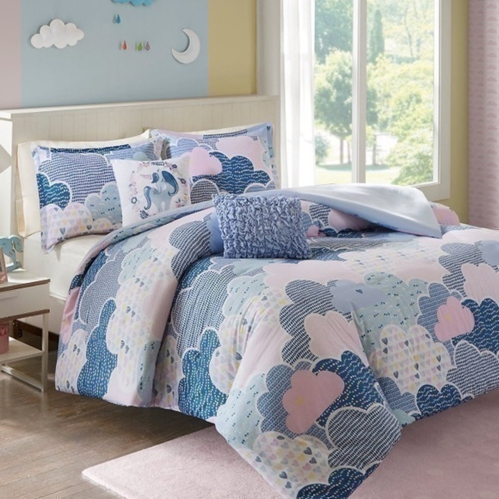 Urban Habitat Cotton 4pc Unicorn Clouds Duvet Set